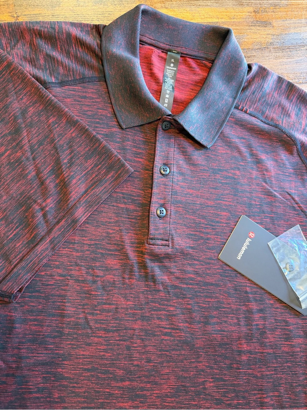 Lululemon Polo Shirt Mens XL Metal Vent Tech Golf Slim Stretch Performance NWT